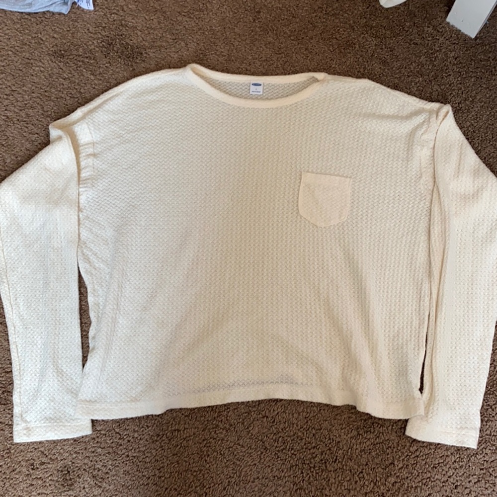 cream waffle top